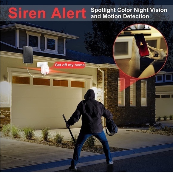 Brand New Wireless Outdoor Solar Powered Wi-Fi Security Camera w/ Recording - Picture 9 of 10